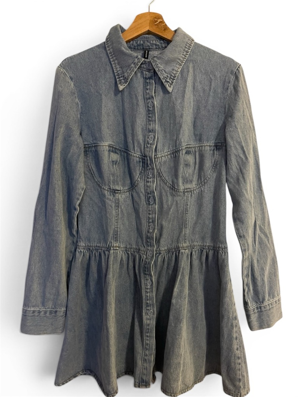 PrettyLittleThing Denim Bustier Style Dress